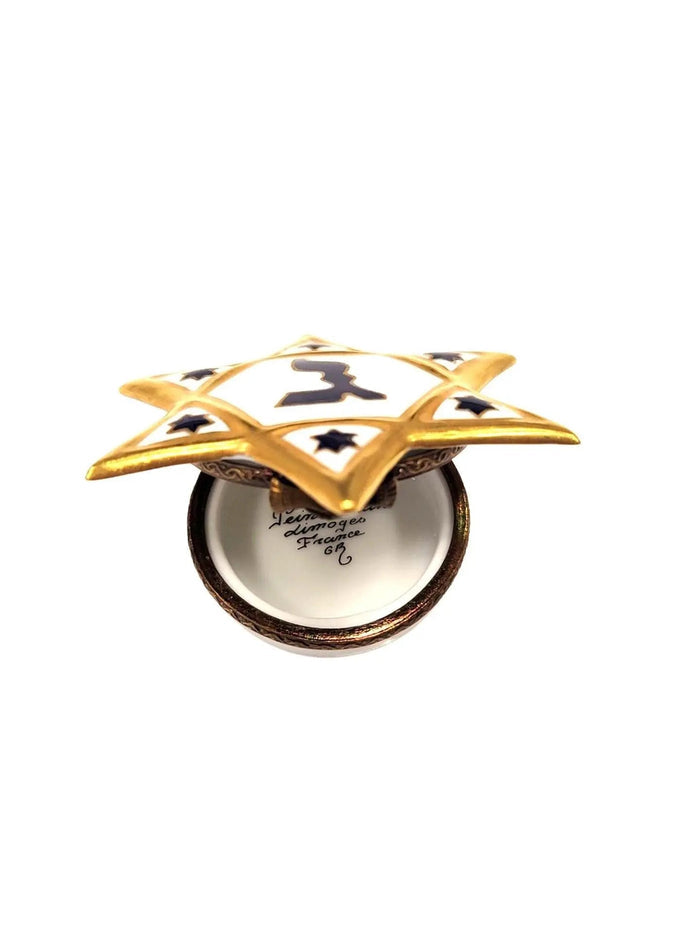 Star of David Limoges Box Porcelain Limoges Religion LIMOGES BOXES jewish prayer religious dreidel French Trinket Box