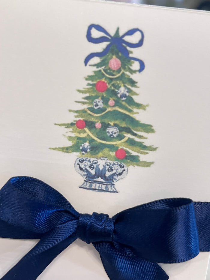 Blue Christmas Tree Slim Pad