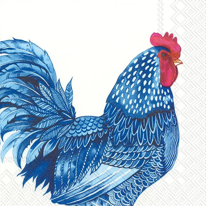 Blue Plumage Cocktail Napkins