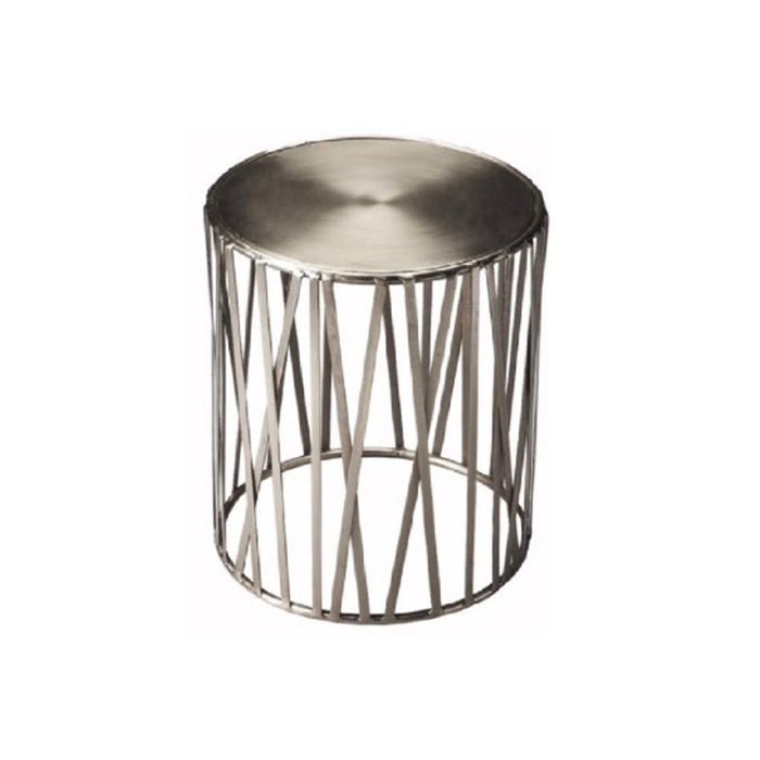 Brushed Steel Side Table