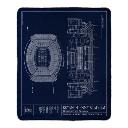 Bryant-Denny Fleece Sherpa Blanket