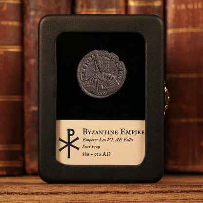 Byzantine Empire, Emperor Leo VI, AE Follis - 886 to 912 CE - Byzantine Empire