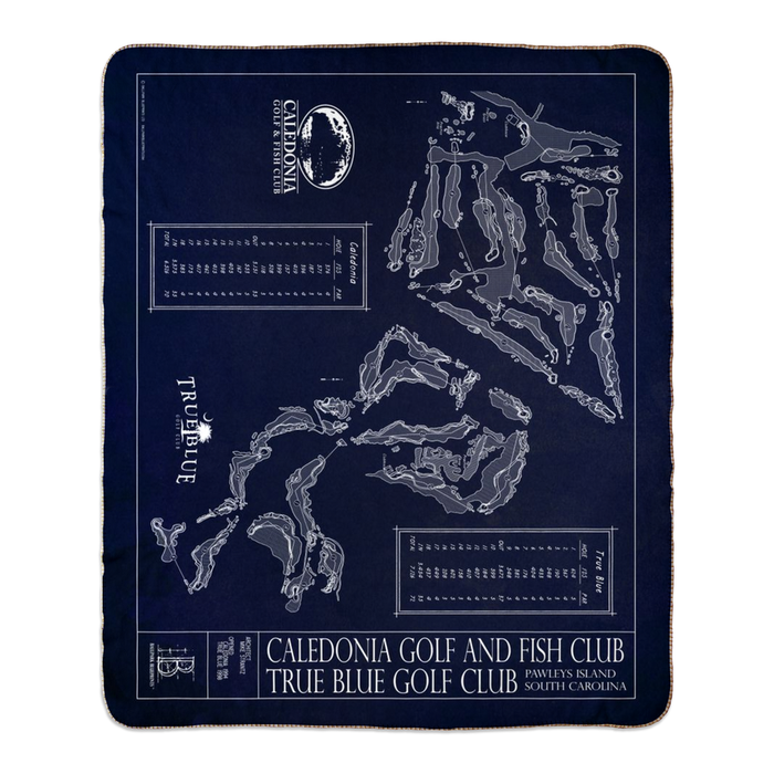 Caledonia/True Blue Golf Courses Fleece Sherpa Blanket
