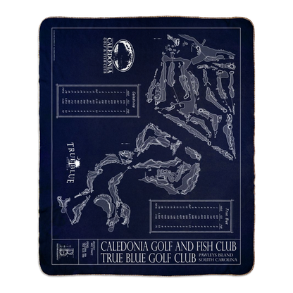 Caledonia/True Blue Golf Courses Fleece Sherpa Blanket