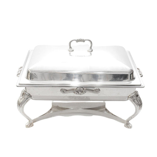 Chafing Dish: Silver Rectangle 8 Quarts