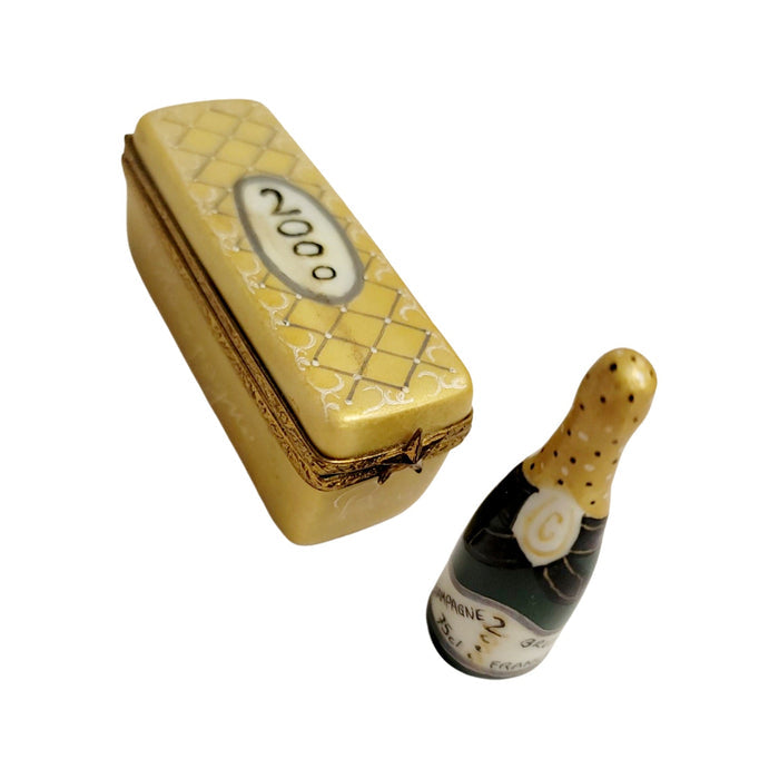 2000 Luxury Champagne Box Porcelain Limoges wine French Trinket Box