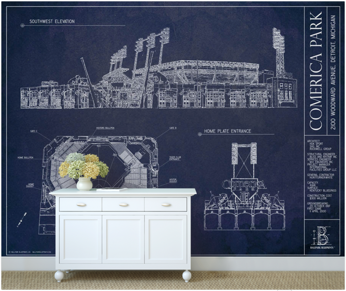 Comerica Park Wall Mural