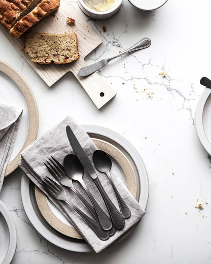 Coventry Stainless Steel Flatware — cutlery with a breakfast setting; Farmhouse Pottery