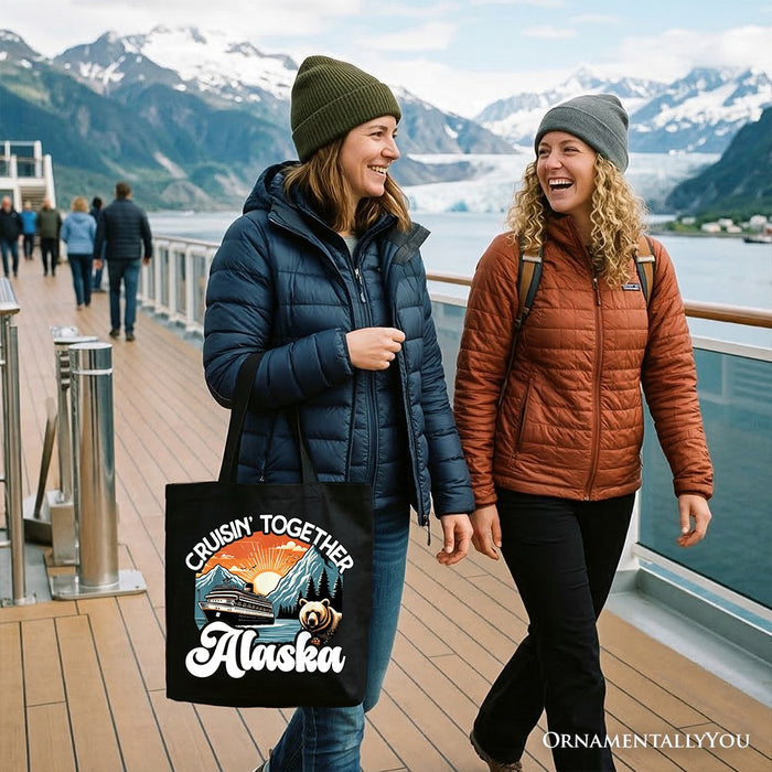 Cruisin' Together Alaska Tote Bag, Family Cruise Vacation Trip Gift Shopper Tote Bag OrnamentallyYou