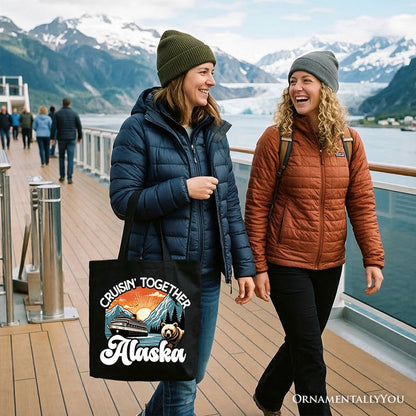 Cruisin' Together Alaska Tote Bag, Family Cruise Vacation Trip Gift Shopper Tote Bag OrnamentallyYou