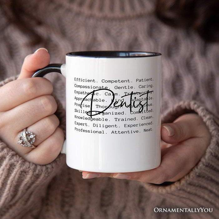 Dentist Definition Personalized Mug, Dental Appreciation Words Gift with Custom Name Personalized Ceramic Mug OrnamentallyYou