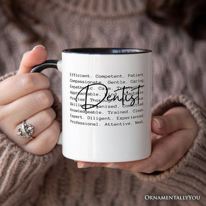Dentist Definition Personalized Mug, Dental Appreciation Words Gift with Custom Name Personalized Ceramic Mug OrnamentallyYou