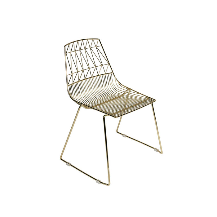Des Gold Metal Dining Chair