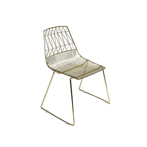 Des Gold Metal Dining Chair