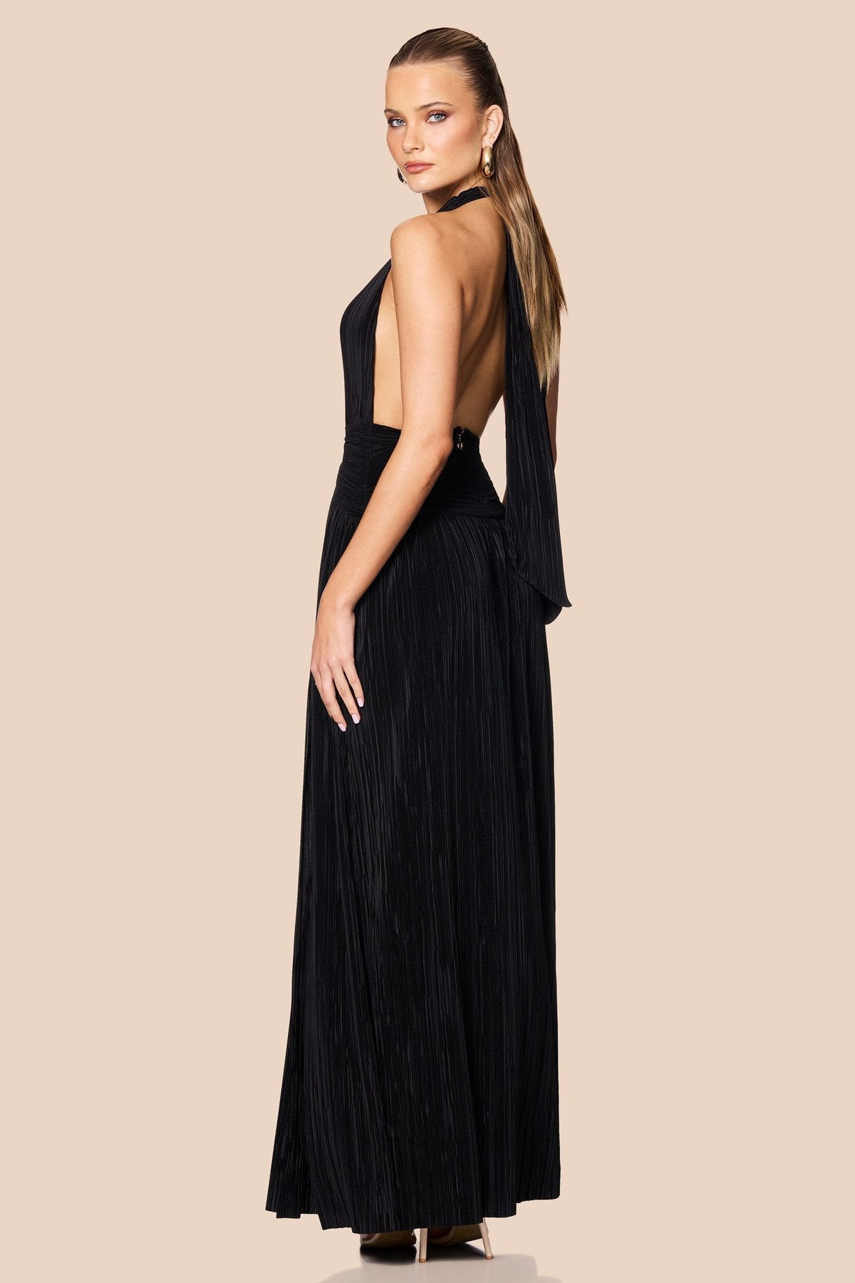 Nookie Desiree Halter Gown - Black
