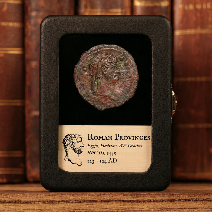 Egypt, Alexandria, Emperor Hadrian, AE Drachm, Euthenia (Prosperity) - 123 to 124 CE - Roman Provinces
