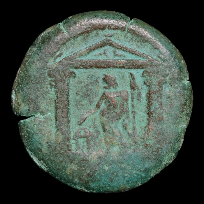 Egypt, Alexandria, Emperor Trajan, AE Drachm, Serapis (Sun God) - 98 to 117 CE - Roman Provinces