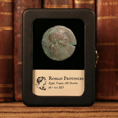 Egypt, Alexandria, Emperor Trajan, AE Drachm, Serapis (Sun God) - 98 to 117 CE - Roman Provinces