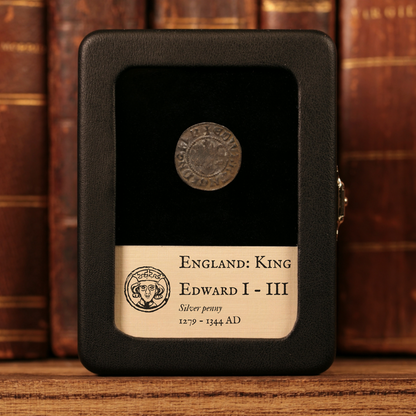 England, Edwardian Silver Penny (King Edward I to III), Canterbury Mint - 1279 to 1344 CE - Medieval England