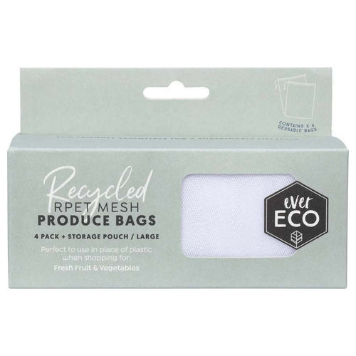 Ever Eco Reusable Produce Bags Recycled Polyester Mesh - 4 Pack - L'Organic