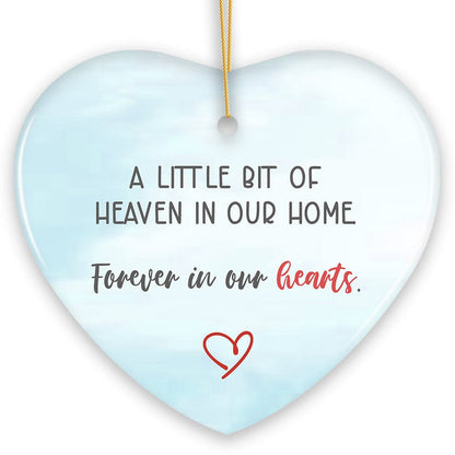Forever in Our Hearts Heaven’s Little Light Ornament, Christmas Memory Gift Ceramic Ornament OrnamentallyYou