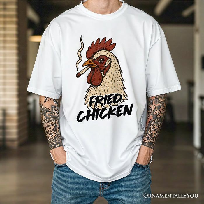 Fried Chicken Hen T-Shirt, Funny 420 Stoner Humor Tee T-Shirts OrnamentallyYou