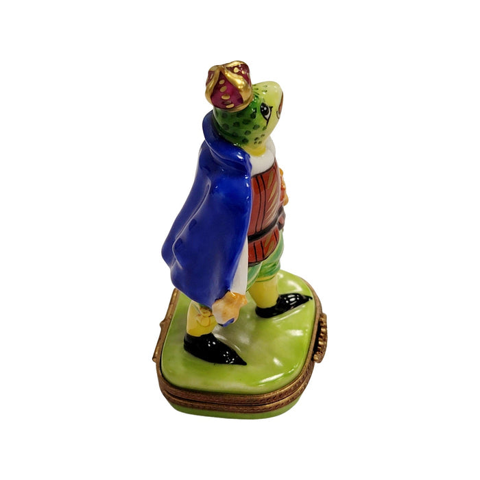 Royal Frog Prince Figurine Porcelain Limoges frog limoges boxes French Trinket Box
