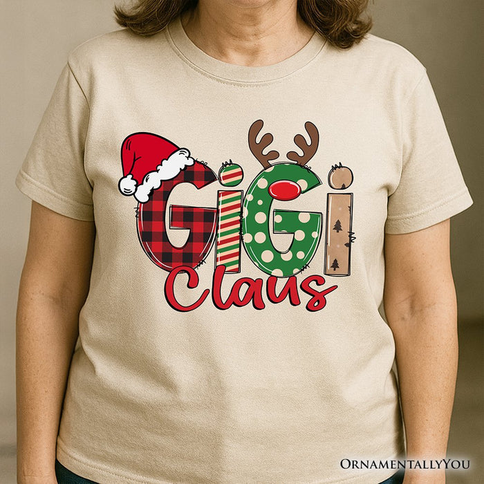 Gigi Claus Retro Christmas T-Shirt, Matching Family Holiday Tee T-Shirts OrnamentallyYou