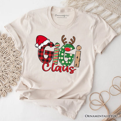 Gigi Claus Retro Christmas T-Shirt, Matching Family Holiday Tee T-Shirts OrnamentallyYou Natural XS