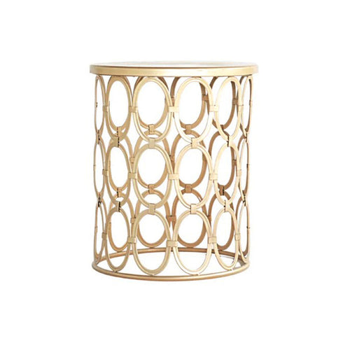 Gold Circle Side Table