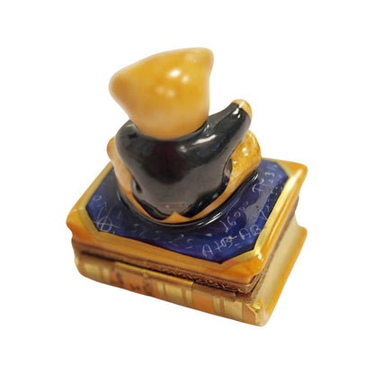 Teddy Bear Scholar Limoges Box Porcelain Limoges Teddy professional French Trinket Box