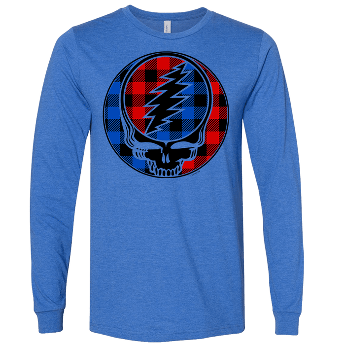 Grateful Dead Buffalo Plaid Stealie Unisex Longsleeve | Little Hippie