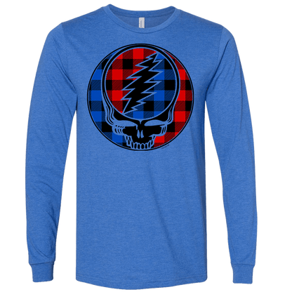 Grateful Dead Buffalo Plaid Stealie Unisex Longsleeve | Little Hippie