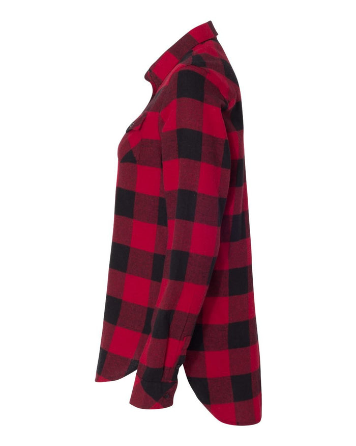 Grateful Dead Dancing Bear Face Red & Black Women's Flannel