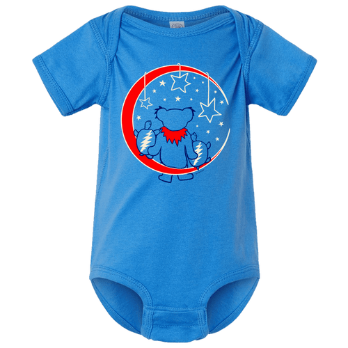 Grateful Dead Grateful Moon Baby Short Sleeve Baby One Piece
