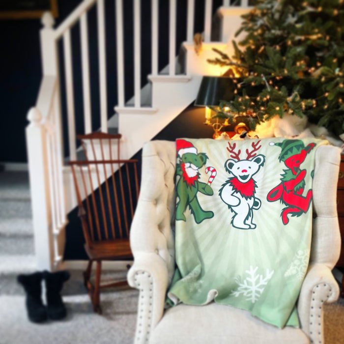Grateful Dead Jingle Bears Sherpa Fleece Blanket | Little Hippie