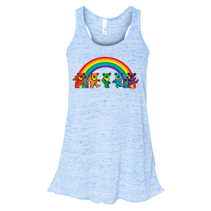 Grateful Dead Rainbow Bears Women's Flowy Racerback Tank | Little Hippie