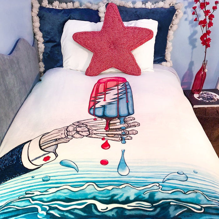 Grateful Dead Rocket Pop Coral Fleece Blanket | Little Hippie