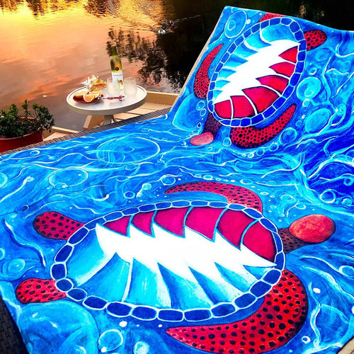 Grateful Dead Swimming Terrapins Coral Fleece Blanket | Little Hippie