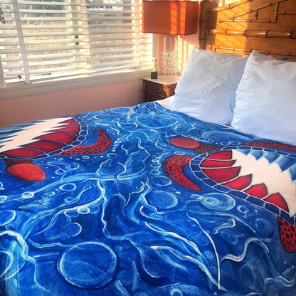 Grateful Dead Swimming Terrapins Coral Fleece Blanket | Little Hippie