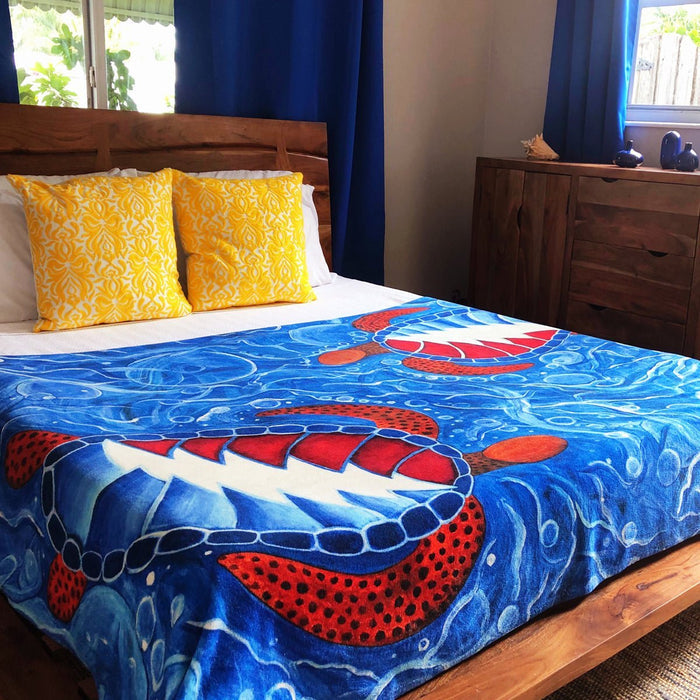 Grateful Dead Swimming Terrapins Coral Fleece Blanket | Little Hippie