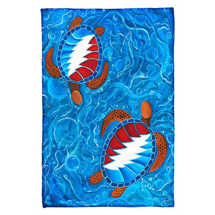 Grateful Dead Swimming Terrapins Coral Fleece Blanket | Little Hippie