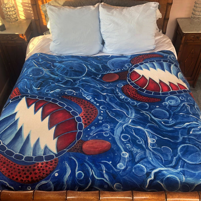 Grateful Dead Swimming Terrapins Coral Fleece Blanket | Little Hippie