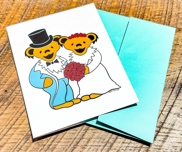 Grateful Dead Wedding Bears Greeting Card