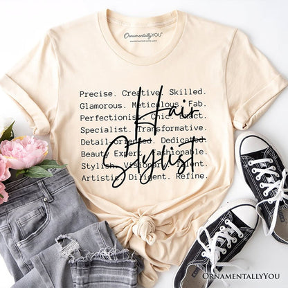 Hair Stylist Definition T-Shirt, Beauty Salon Appreciation Words Tee T-Shirts OrnamentallyYou Natural XS