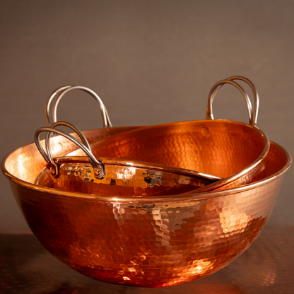 Hand-Hammered Copper Mixing Bowls by Sertodo