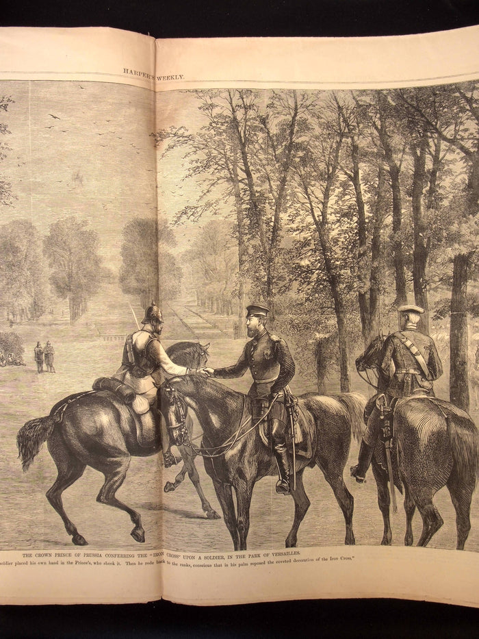 Harper's Weekly: "French Peasants" Cover, Franco–Prussian War, Soldiers at Versailles  — Dec. 24th, 1870