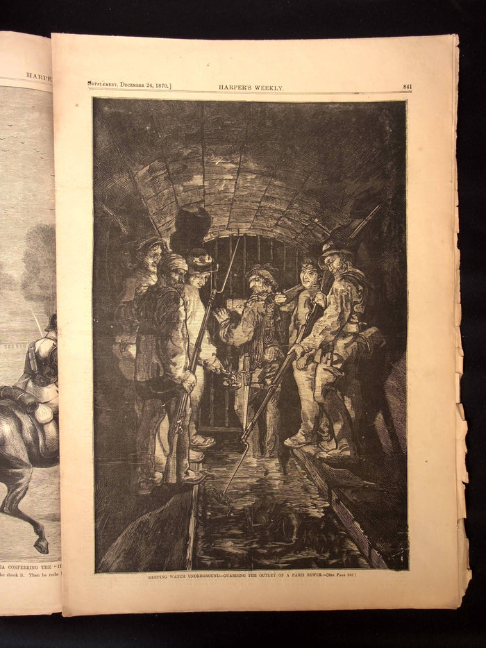 Harper's Weekly: "French Peasants" Cover, Franco–Prussian War, Soldiers at Versailles  — Dec. 24th, 1870