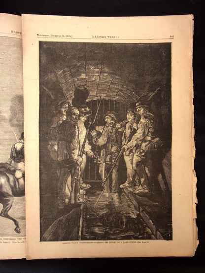 Harper's Weekly: "French Peasants" Cover, Franco–Prussian War, Soldiers at Versailles  — Dec. 24th, 1870