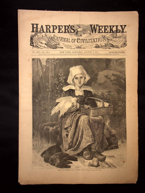 Harper's Weekly: "Going to Market," Franco–Prussian War, Archery & Rifles — Aug. 6th, 1870
